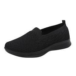 Mesh Bowknot Flat Bottom Wedges Damen Atmungsaktiv Casual Fashion Schuhe Damen Freizeitschuhe Geschwollene Füße Ballett Hausschuhe Down to für Frauen, Schwarz , 38.5 EU von Generisch