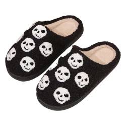 Pärchen Freizeit Halloween Flache Unterseite Baumwolle Hausschuhe Herren Hausschuhe Plüsch Mode Damen Hausschuhe Warme Hausschuhe Weihnachten Hausschuhe Boot Slippers Frauen Outdoor, weiß, 40 EU von Generisch