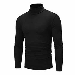 Rollkragenpullover Herren Basic Herren Rollkragen Pullover Langarmshirt Feinstrick Sweater Freizeit Pullover Herren Slim Fit Männer Pullover Longsleeve Herren Verschiedene Farbsets Auswählbar von Generisch