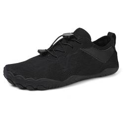 Schwarze Schuhe Herren Badelatschen Kinder -Wasserschuhe für Männer und Frauen, schnelltrocknende Schuhe, Wander-, Schwimm-, Tauchschuhe, Sneaker Schuhe Herren Herren Slipper Schuhe Herren (Black, 47) von Generisch