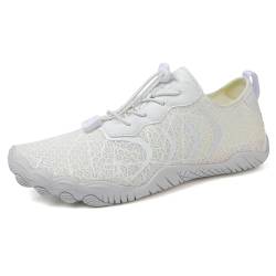 Schwarze Sneaker Herren Walkingschuhe Hausschuhe -Wasserschuhe für Männer und Frauen, schnelltrocknende Schuhe, Wander-, Schwimm-, Tauchschuhe, Schwarze Sneaker Herren Walkingschuhe (White, 42) von Generisch