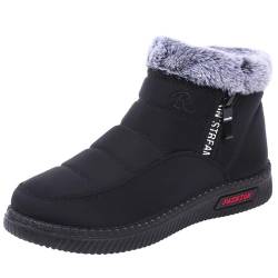 Sneaker Blau Damen 40 College Schuhe Damen 42 Winter Bequeme Baumwollschuhe Anti-Rutsch-Stiefel Für Frauen Schneestiefel Waetpoof Barfußschuhe Stiefel Damen Damen 40 Slipper (Black, 36) von Generisch