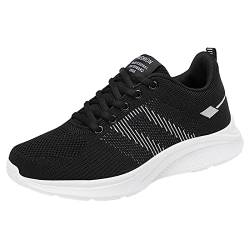 Sneaker Ohne Schnürsenkel Damen Mokassins Damen Damen Damen Low Top Atmungsaktives Mesh Lässige Sportschuhe Grüne Schuhe Damen Elegant Schöne Schuhe Damen Schuhe Damen Frühling Chucks Ohne (White, 37) von Generisch