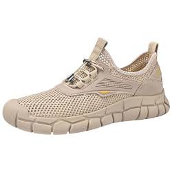 Sneaker Schwarz Herren Espandrillos Herren Outdoor-Sportschuhe für Herren für den Außenhandel, lässige, rutschfeste Wanderschuhe, atmungsaktive Schuhe 42 Herren Sommerschuhe Herren Leicht (White, 46) von Generisch