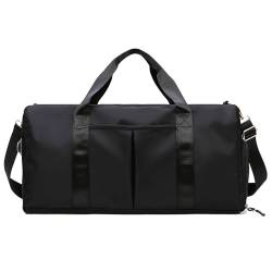 Sporttasche, Groß Reisetasche mit Schuhfach & Nassfach Trainingstasche,Wasserdicht Duffel Bag, für Sport Reisen Fitness, Weekender Reisen Duffel Bag, für Damen und Herren (Black, 40L) von Generisch