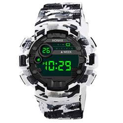 Sportuhr Herren Damen Uhr Luxus Digital Electronic Date Watch LED Herren Herren Sportuhr Langes Armband (White, One Size) von Generisch