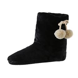 Stiefel Stiefel Damen Schuhe Boots Stiefel Damenschuhe Startseite Baumwollschuhe Mittlerer Laufboden Baumwollstiefel können warme Socken sein Stiefel Stiefel Kinder Sneaker Weiß Stiefel (Black, 39) von Generisch