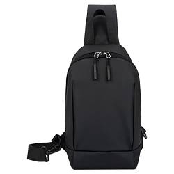 The Tote Bag Rucksack Herren Wasserdicht Männer Und Frauen Umhängetasche Mode Einfache Feste Farbe Muster Große Kapazität Praktische Outdoor Sport Schulter Karten Etui Bauchtasche (Black, One Size) von Generisch