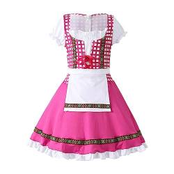 Trachten Dirndl Mädchen Oktoberfest Kleid Kinder Dirndlkleid Dirndl Rock Blusenkleid Kinderdirndl Trachtenkleid Mädchendirndl mit Schürze Bayerisches Kostüme Trachtenmode von Generisch