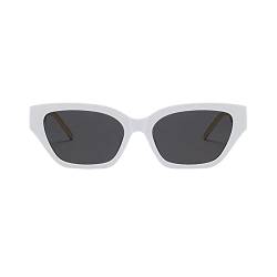 Trendige Sonnenbrille für Unisex-Sonnenbrille, weiße Sonnenbrille, Lauf-Sonnenbrille, dunkle Brille, Disco-Sonnenbrille, Herzbrille, Sommer-Strand-Zubehör, weiß, Einheitsgröße von Generisch