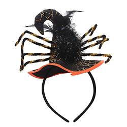 kopfbedeckung Damen Hüte Herren Mützen Caps Show Stirnband Halloween Stirnband Tanzhut Maskerade Stirnband Stirnbänder Damen Winter Gefüttert (Black, One Size) von Generisch