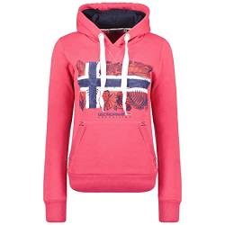 Geographical Norway Gpalm Lady - Frauen Sweatshirt Kapuze Taschen Känguru - Sweatshirt Frauen Pullover Casual Langarm Warm (Rosa XL Größe 4) von Geographical Norway