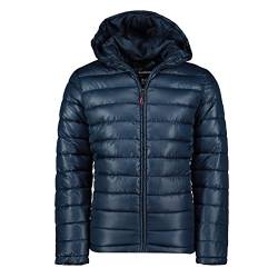 Geographical Norway Herren Steppjacke Winterjacke Übergangsjacke Jacke Kapuze (M, Navy) von Geographical Norway