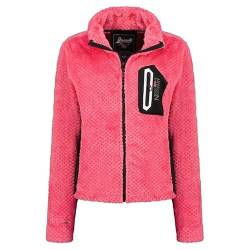 Geographical Norway Thai Lady - Fleece Fine Frauen Warm Fermetur Zip - Jacke Herbst Winter Frühling Warm Frauen - Long Sleeve Pullover Pelz Weich Komfort Outdoor (Rosa L) von Geographical Norway