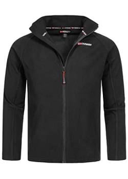 Geographical Norway Tug Men Full Zip - Fleecejacke Herren Mann Heiße Fermetur Zip - StrickJacke Herbst Winter Frühling Warm Männer - Langarm Pullover Pelz Weich Komfort Outdoor (Schwarz XL) von Geographical Norway