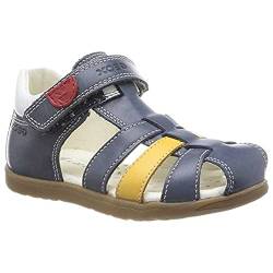 Geox Baby-Jungen B MACCHIA Boy Sandal, Navy/DK Yellow, 22 EU von Geox