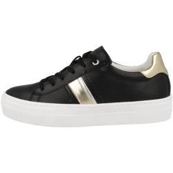 Geox Damen D CLAUDIN A Sneaker, Black/Platinum, 37 EU von Geox