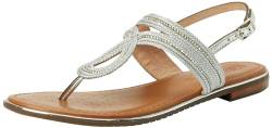 Geox Damen D Sozy Plus E Flat Sandal, Silver, 41 EU von Geox