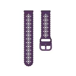 GerRit yzw6688 20mm 22mm Spitze Silikon Band Frauen Mädchen Hochzeit Nette Romantische Schöne Armband Strap(Dark Purple,20mm Universal) von GerRit