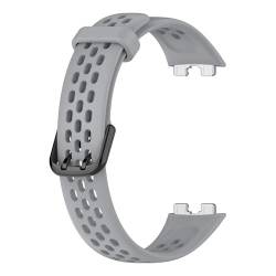 GerRit yzw6688 Atmungsaktives Silikonarmband Kompatibel mit Band 8 9 Armband Uhrenarmband(Grey) von GerRit