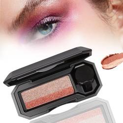 Zweifarbiger Lidschatten, Zweifarbiger Lidschatten Matt, Zweifarbiger Make-up Lidschatten Wasserdicht Langlebiger Lidschatten, Glitzer Double Layer Farbige Abstufung Lazy Eyeshadow Stamp-4 von Gerrit