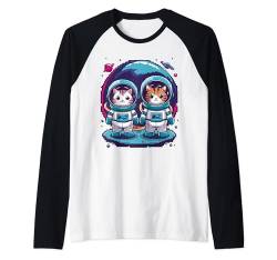 Astronaut Katze Kawaii Weltraum Katze Süße Galaxie Katze Raglan von Geschenk für Katzenliebhaber Katze im Raumanzug