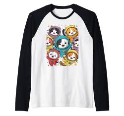 Astronaut Katze Kawaii Weltraum Katze Süße Galaxie Katze Raglan von Geschenk für Katzenliebhaber Katze im Raumanzug