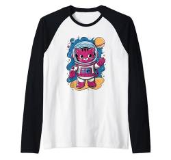 Astronaut Katze Kawaii Weltraum Katze Süße Galaxie Katze Raglan von Geschenk für Katzenliebhaber Katze im Raumanzug