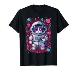 Astronaut Katze Kawaii Weltraum Katze Süße Galaxie Katze T-Shirt von Geschenk für Katzenliebhaber Katze im Raumanzug