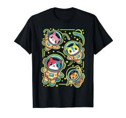 Astronaut Katze Kawaii Weltraum Katze Süße Galaxie Katze T-Shirt von Geschenk für Katzenliebhaber Katze im Raumanzug