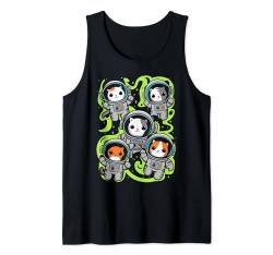 Astronaut Katze Kawaii Weltraum Katze Süße Galaxie Katze Tank Top von Geschenk für Katzenliebhaber Katze im Raumanzug