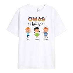 Geschenke Mall Personalisiertes Omas Mamas Gang Süße Kinder T-Shirt - Personalisierte Geschenke für Mama und Oma zum Muttertag, Geburtstag oder Weihnachten (8 Kinder, Modell # 2) von Geschenke Mall