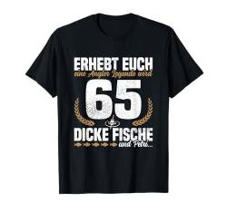 Fische Männer 65. Geburtstag Angler Legende Tackle Angeln T-Shirt von Geschenke für Angler Männer Geburtstag Angeln