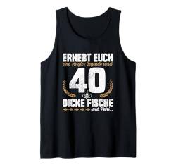 Herren Fische Männer 40. Geburtstag Angler Legende Tackle Angeln Tank Top von Geschenke für Angler Männer Geburtstag Angeln