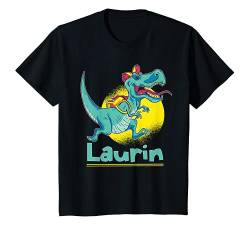 Kinder Laurin Geschenk Name Dinosaurier T-Shirt von Geschenke für Laurin