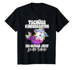 Kinder Tschüss Kindergarten Einhorn 1. Klasse Schulkind T-Shirt von Geschenke zur Einschulung für Mädchen & Junge