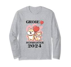 Große Schwestern 2024 Hunde Welpen Schwester Hund Langarmshirt von Geschwister Bruder Schwester Baby Hund Welpen