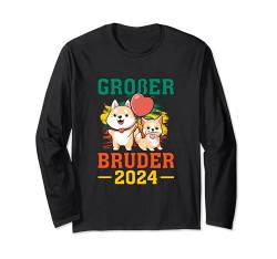 Großer Brudern 2024 Welpen Bruder Hund Langarmshirt von Geschwister Bruder Schwester Baby Hund Welpen