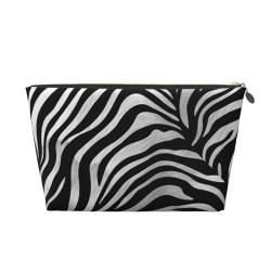 Reise-Make-up-Tasche, Zebra-Druck, Kosmetiktasche, Kulturbeutel, Kulturbeutel, Kulturbeutel, multifunktionale Aufbewahrung mit Reißverschluss, für Damen und Mädchen, Gold, gold, Einheitsgröße von Gfhwpxcnb