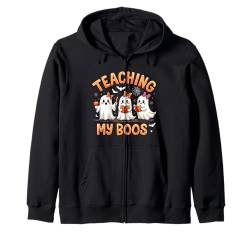 Halloween-Geisterlehrer bringen My Boos süßes Geisterkostüm bei Kapuzenjacke von Ghost Teaching My Boos Teacher Halloween tees