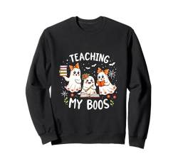 Halloween-Geisterlehrer bringen My Boos süßes Geisterkostüm bei Sweatshirt von Ghost Teaching My Boos Teacher Halloween tees