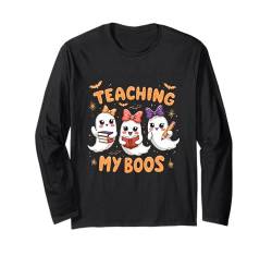 Lustiges Halloween-Kostüm für Geisterlehrer und Lehrer Langarmshirt von Ghost Teaching My Boos Teacher Halloween tees