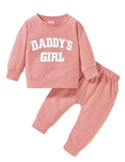 GiHaood Neugeborene Baby Mädchen Herbst Winter Outfits Licht Nette Rosa Langarm Hose Sicher Kleinkind 2-teilige Pullover Outfits 2-3 Jahre von GiHaood