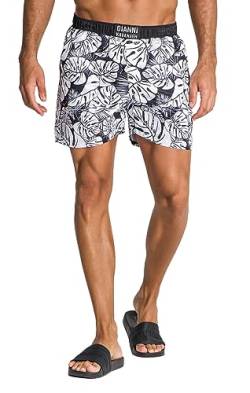 Gianni Kavanagh Herren Weißer Fighter Badehose Board Shorts, 50 von Gianni Kavanagh