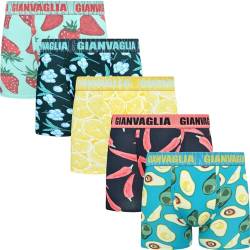 Gianvaglia Boxershorts Herren Baumwolle 5er Pack Manner Unterwäsche Unterhosen Herren Boxer (L, Fruit 2) von Gianvaglia