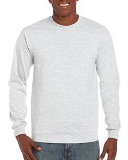 GILDAN Herren Ultra Cotton Adult Long Sleeve T-Shirt, Grau (Ash Grau 093), L von Gildan