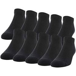 Gildan Herren Active Cotton Low Cut Socken 10 Paar, Schwarz, 6-12 von Gildan