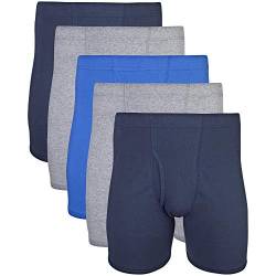 Gildan Herren Boxershorts mit verdecktem Bund, Multipack Retroshorts, Mixed Royal (5er-Pack), XXL von Gildan