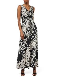 Gina Bacconi Damen Jersey Maxi Dress Cocktailkleid, Black/BEIGE, 34 von Gina Bacconi