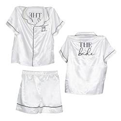 Ginger Ray Damen Short Sleeve Pyjama-The Bride M, weiß, 38 von Ginger Ray